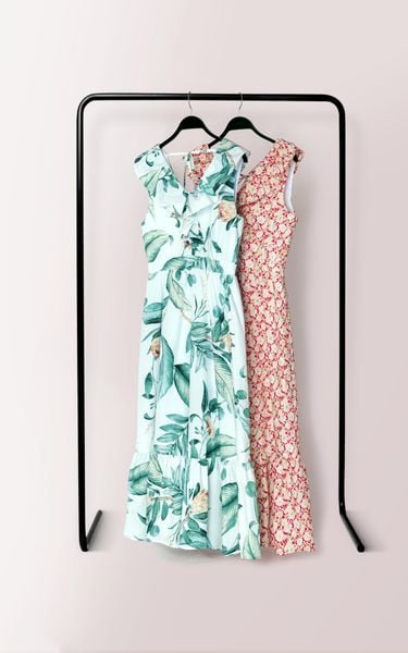  Đầm Katosa Tay Bèo Cổ Tim Sát Nách 2 Màu-TPSXD280723 