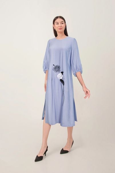  Đầm Katosa Tơ Xước Mẫu Đơn-KTS20203252 