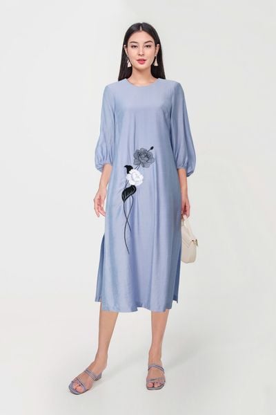  Đầm Katosa Tơ Xước Mẫu Đơn-KTS20203252 