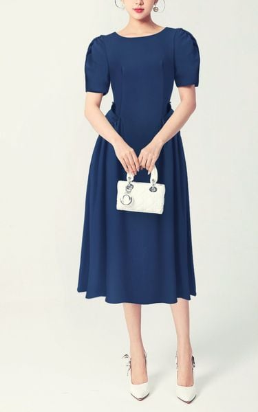  Đầm Katosa Xòe Nhún Eo 2 Màu-TPSXD120823 