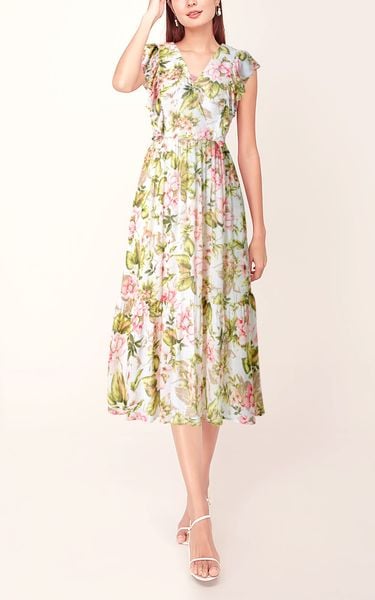  Đầm Katosa Hoa Hồng Giấy-TPSXD250623 