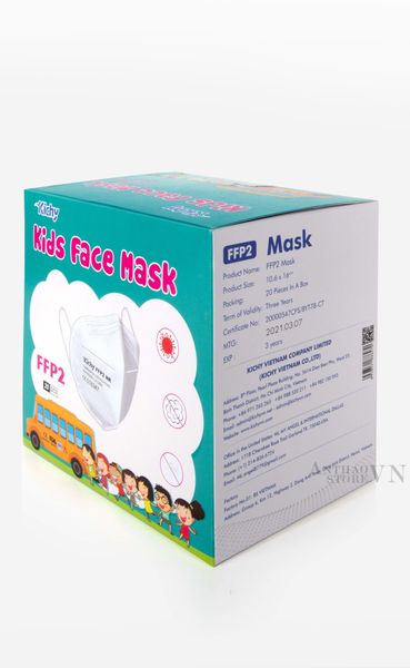  Hộp Khẩu Trang Kichy Y Tế FFP2 Trẻ Em Không Van 5 Lớp(20 cái)-TYKC5042225 