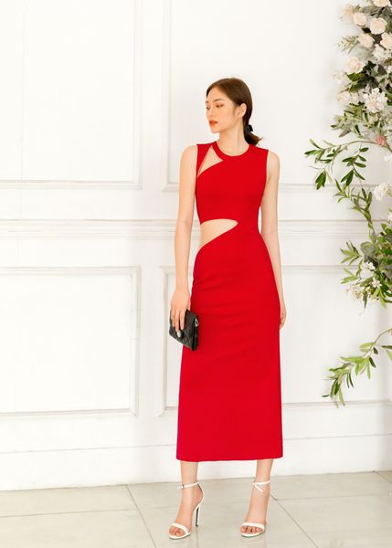  Đầm Mentosa Dạ Hội Sát Nách Phối Lưới - K1M11150120 