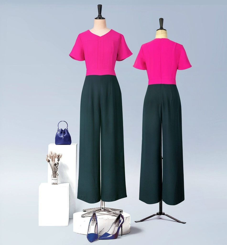 Jumsuit Katosa Phối Màu-KTS32102243