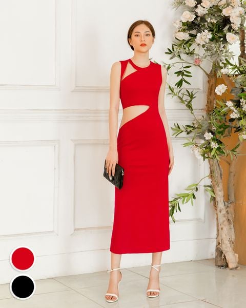  Đầm Mentosa Dạ Hội Sát Nách Phối Lưới - K1M11150120 