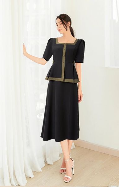  Set Katosa Cổ Vuông Phối Màu-KTS32307240 