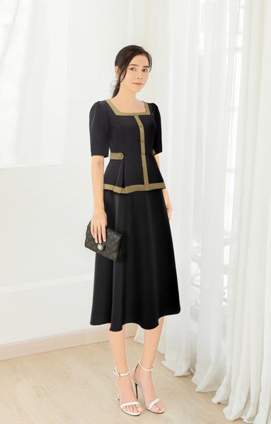  Set Katosa Cổ Vuông Phối Màu-KTS32307240 