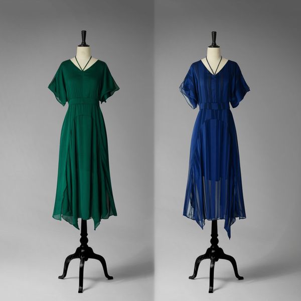  Đầm Vnxk EXP Cổ V Đan Dây 2 Màu-SXT230722 