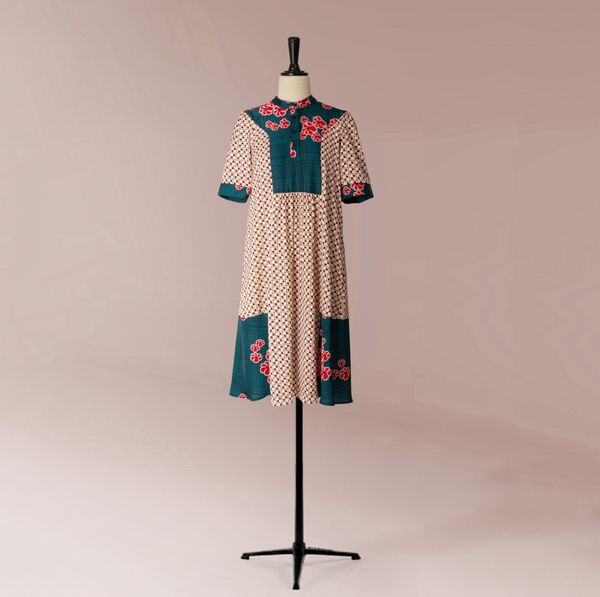  Đầm Vnxk CM Suông Phối Họa Tiết-SXT290922 