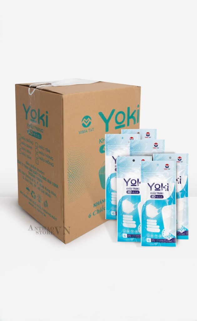 Thùng Khẩu Trang Yoki 4D 4 Lớp 30 Gói(300 cái)-TPSTTYK423