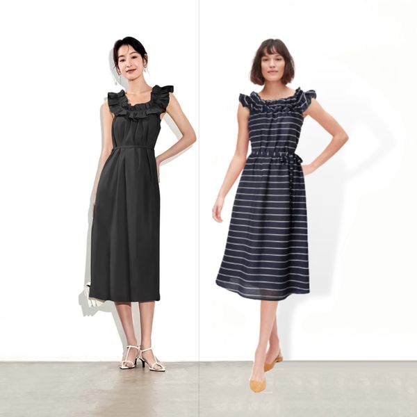  Đầm Suông JC Vnxk Cột Dây Eo 2 Màu-SXA290822 