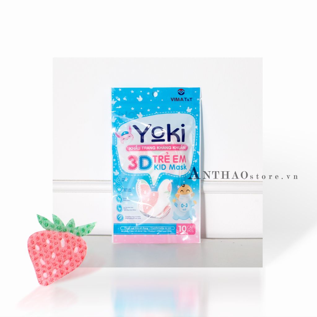 Set 5 Gói Khẩu Trang Yoki Trẻ Em từ 1 đến 3t (50 cái)-TYKTB032225