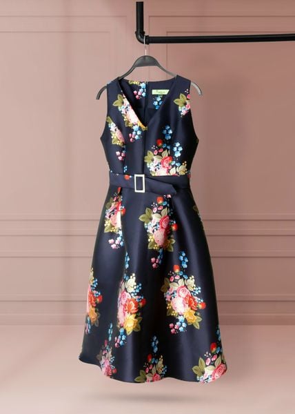  Đầm Katosa Cổ Tim SN Đai Eo-KTS221911 