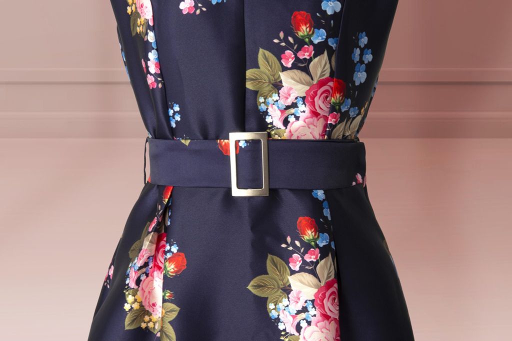 Đầm Katosa Cổ Tim SN Đai Eo-KTS221911