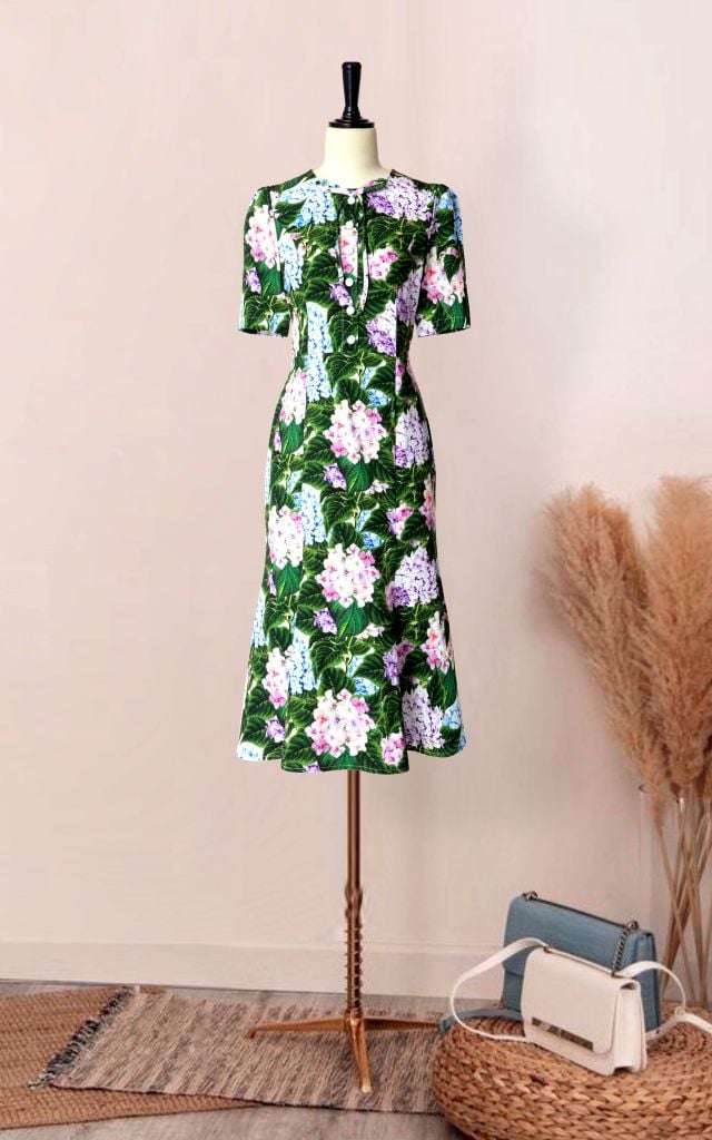Đầm Katosa Tay Ngắn Đuôi Cá-KTS220712