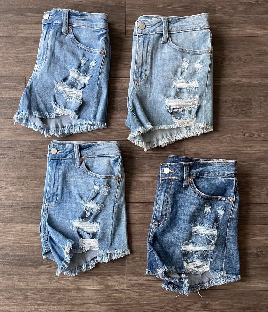 Quần Jean Wash Short Vnxk 2 Màu-TPSRFJW223