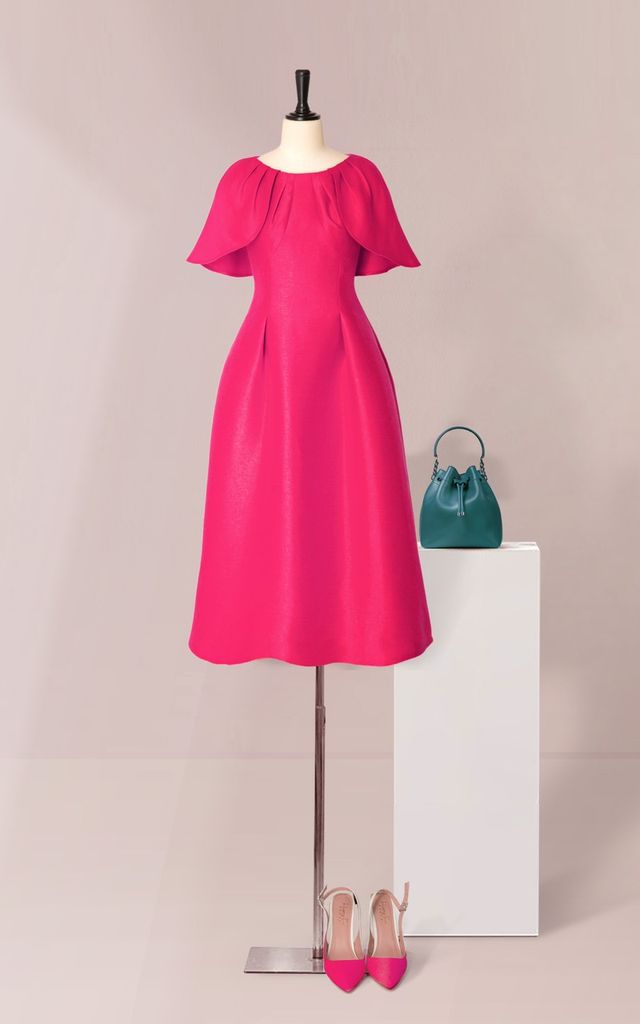 Đầm Katosa Cổ Xếp Ly Tay Chồm-KTS220912