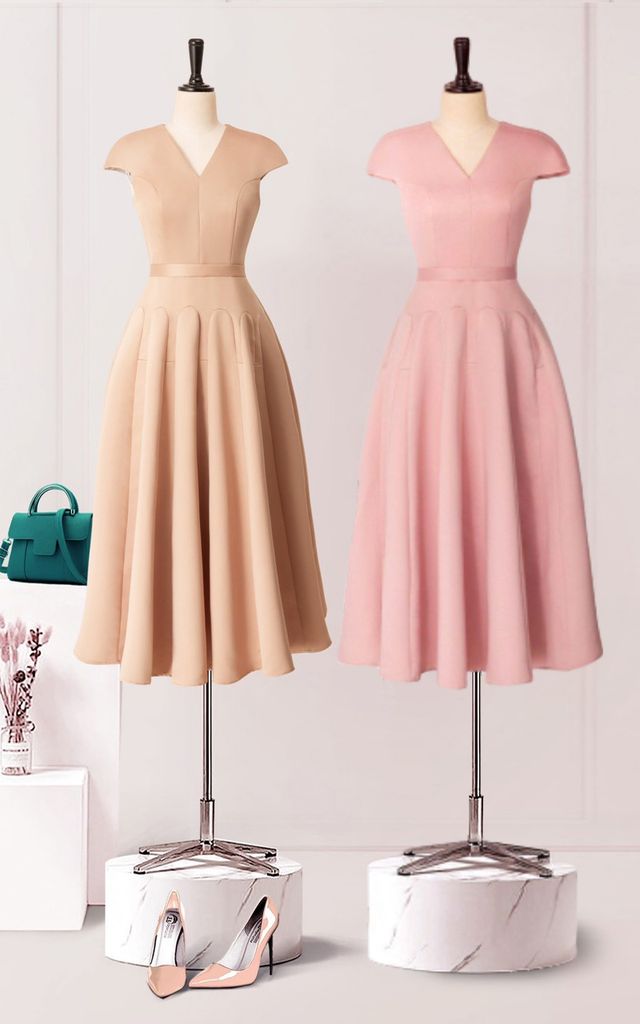 Đầm Katosa Xẻ Ngực Tùng Xếp Ly-KTS231101