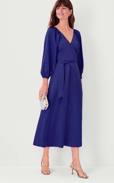  Đầm Loft Lụa Tay Chun-TPSXD0605236 