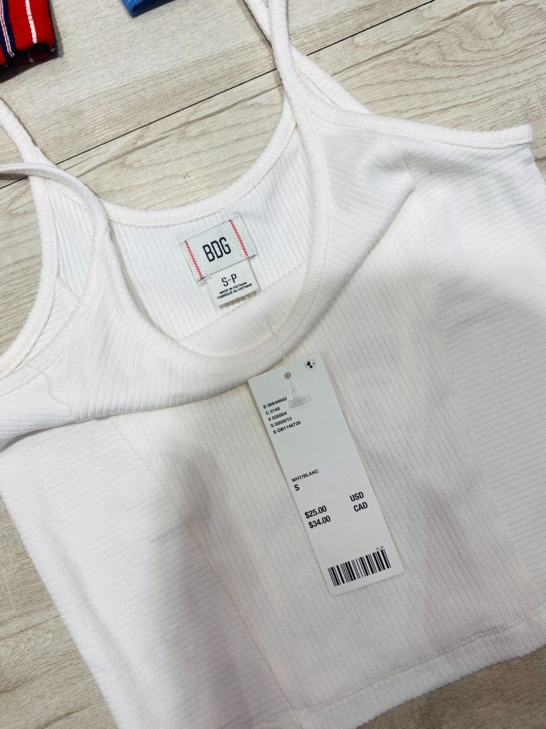 Áo Thun 2 Dây BDG Gân Nhiều Màu-TPSRA170623