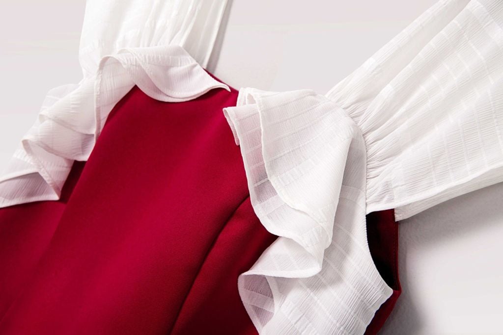 Set Áo Dài Katosa Tay Nhún-KTS3S141123