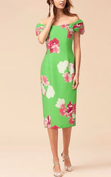  Đầm Katosa Trễ Vai In Họa Tiết 2 Màu-KTS3D121223 