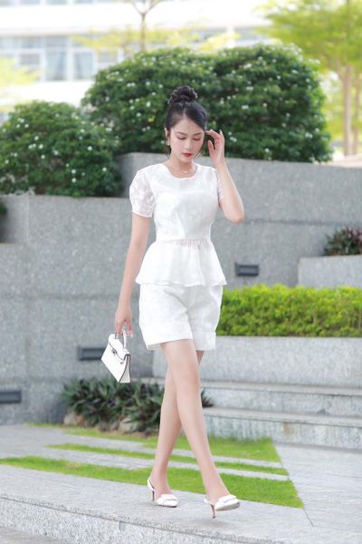  Set Katosa Organza Tơ Hoa-KTS32102242 