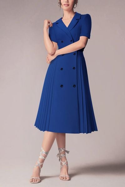  Đầm CK Vest 2 Bên Dập Ly Đai Liền-KTS3D1411230 