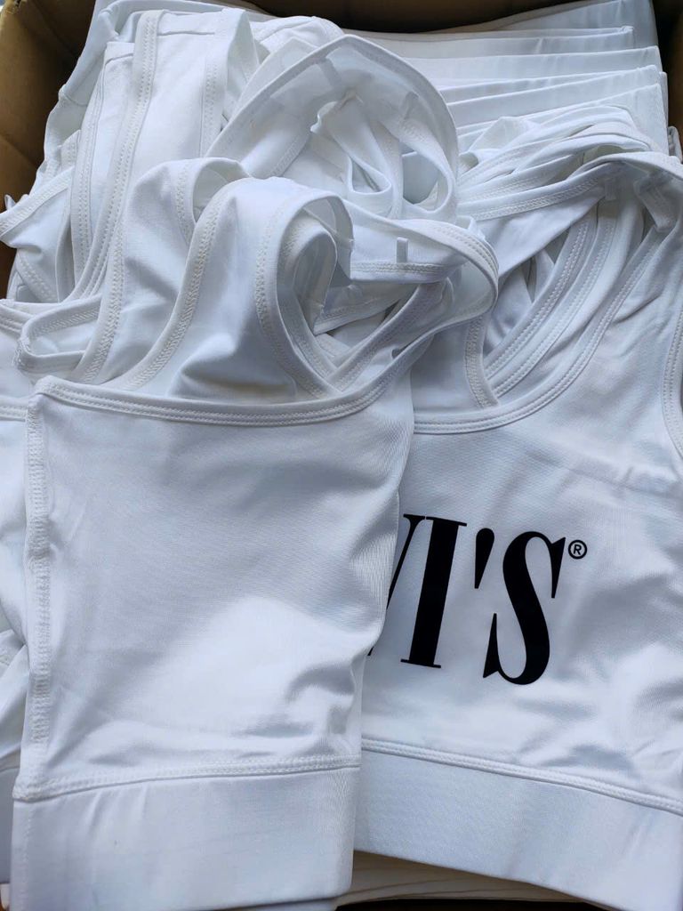 Áo Bra LV Vnxk Một Màu Trắng-TPSRAB021124