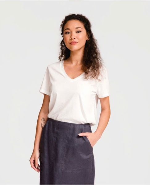  Áo Thun Uni Cổ Tim Tay Ngắn Nhiều Màu-TPSRFUN100325 