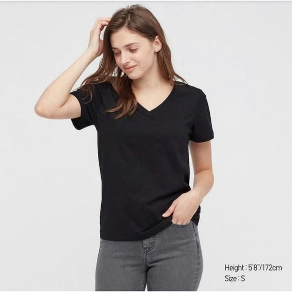  Áo Thun Uni Cổ Tim Tay Ngắn Nhiều Màu-TPSRFUN100325 