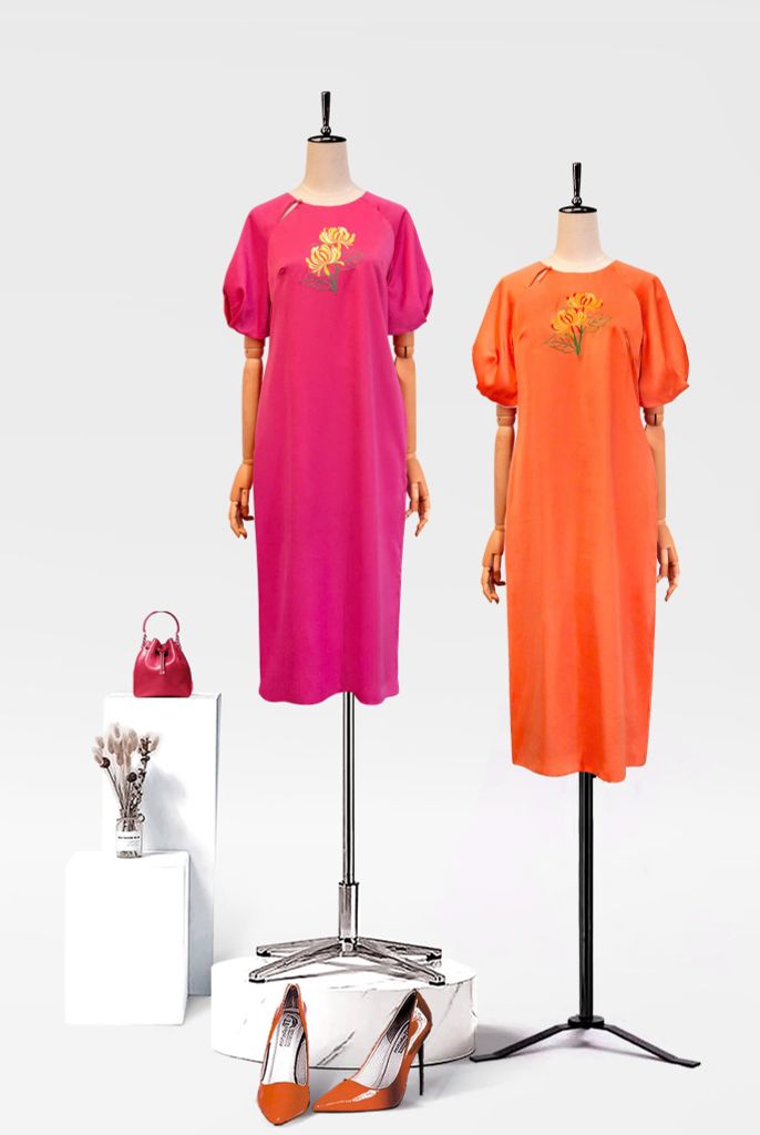 Đầm Katosa Lục Cúc Hạ 2 Màu-KTS2310325