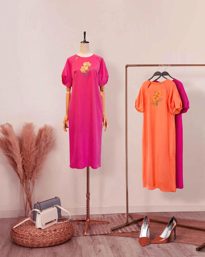 Đầm Katosa Lục Cúc Hạ 2 Màu-KTS2310325