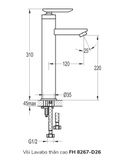  Vòi Lavabo thân cao FH 8267-D26 