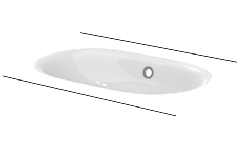  Chậu rửa âm bàn BetteComodo Undermounted với lỗ thoát tràn 