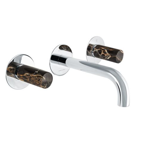  Vòi âm tường 3 lỗ Sestriere có tay gạt bằng đá cẩm thạch đen 