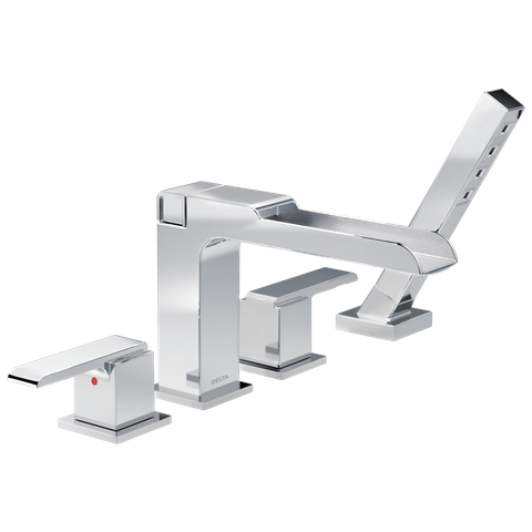  Vòi bồn tắm 2 tay gạt kết hợp sen tay 