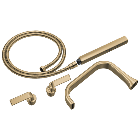  Vòi bồn tắm hai tay gạt với tay gạt xoắn 