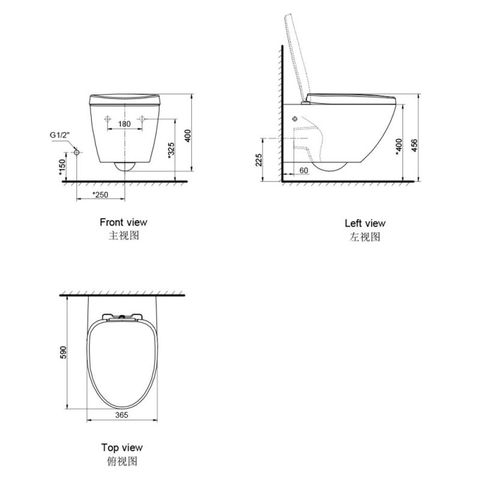  Bồn cầu treo tường Annie 