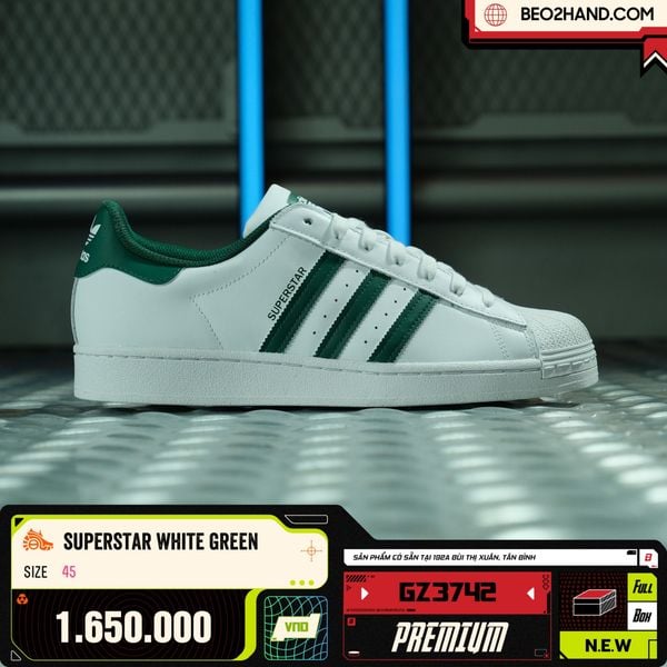 SUPERSTAR WHITE GREEN - 45