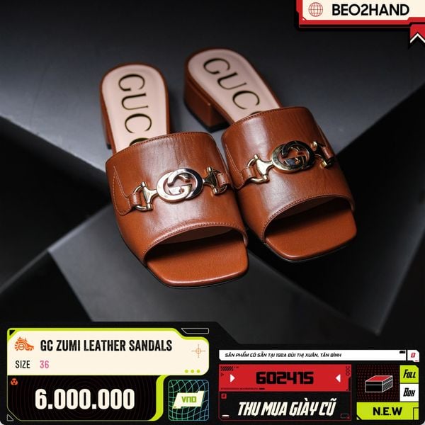 GUCCI ZUMI LEATHER SANDALS - 602415 - 36