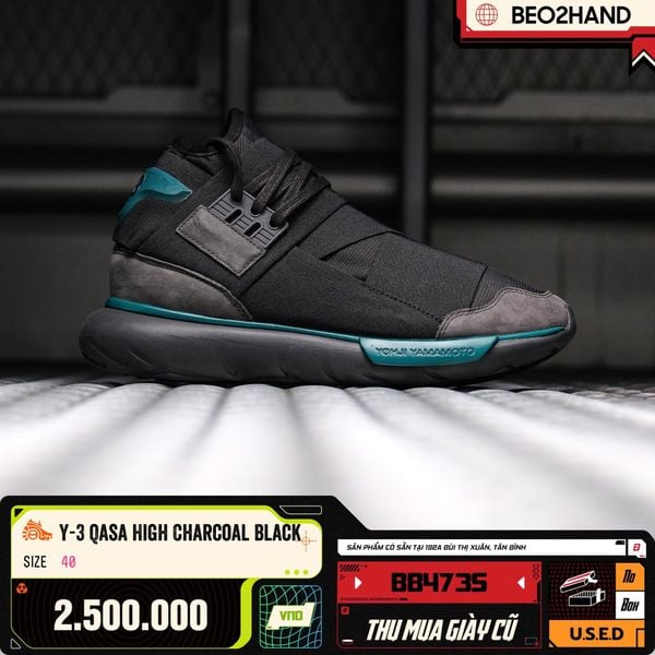 Y-3 QASA HIGH CHARCOAL BLACK - BB4735 - 40
