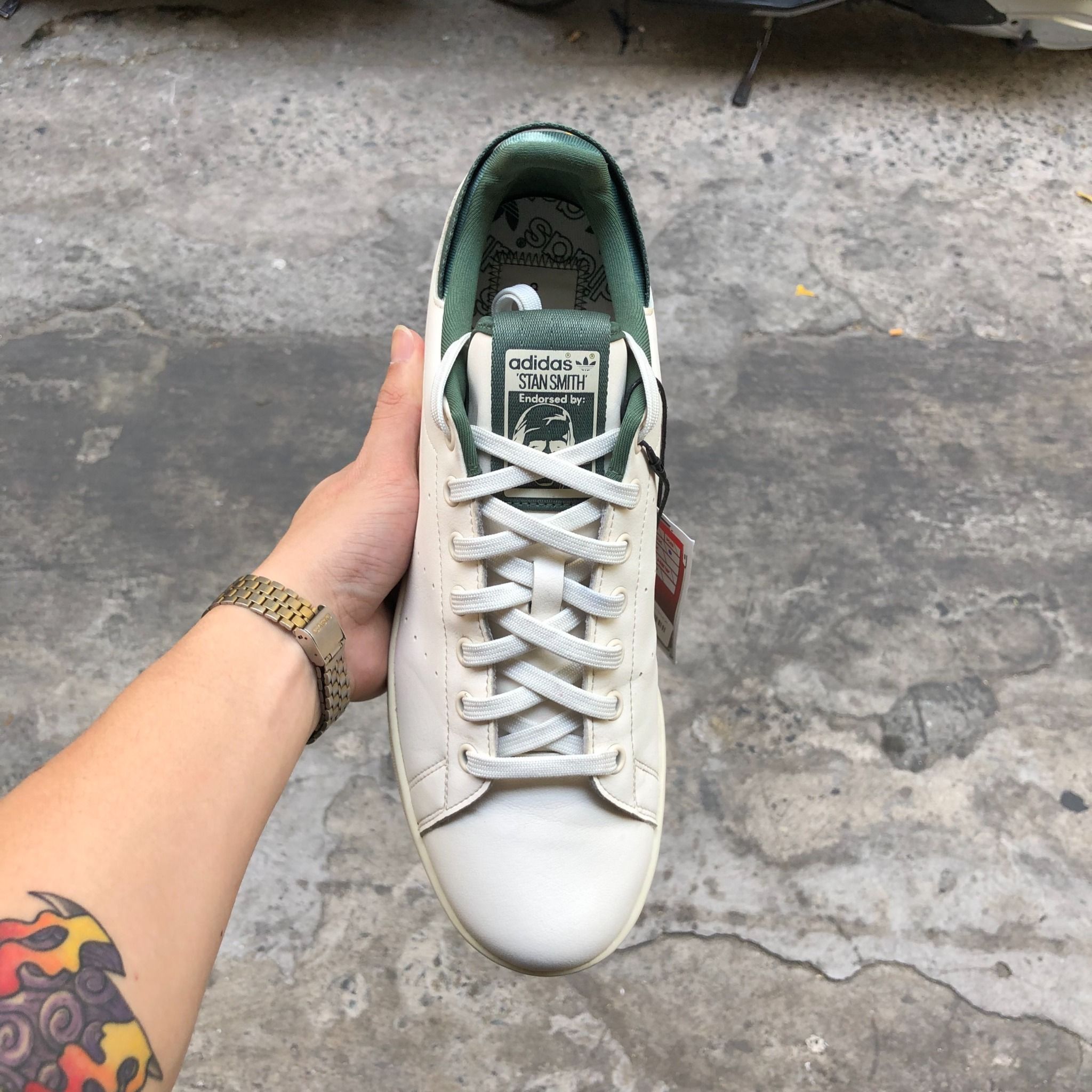 STAN SMITH PARLEY CHALK WHITE GW2044 44.5 BEO2HAND