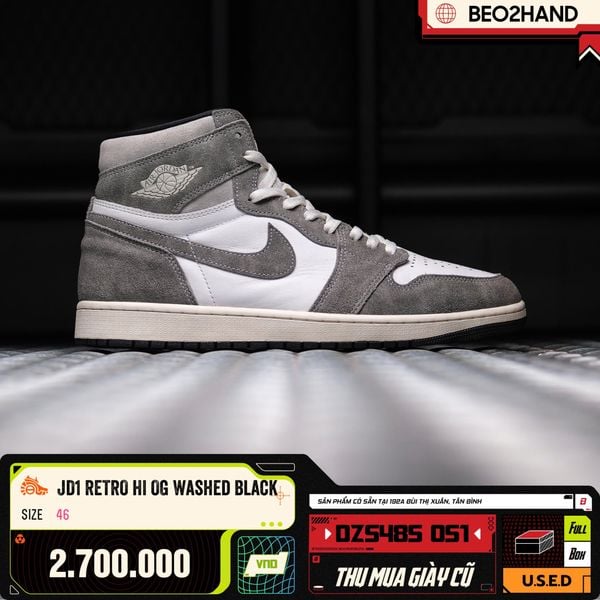 JORDAN 1 RETRO HI OG WASHED BLACK - DZ5485 051 - 46