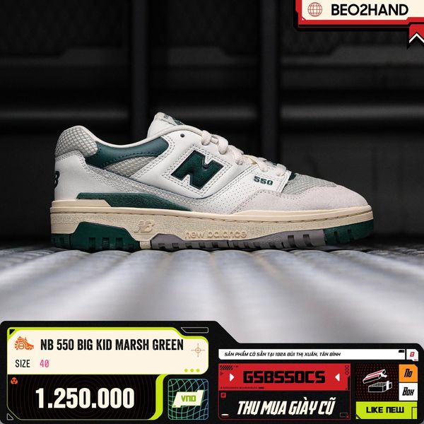 NEW BALANCE 550 BIG KID MARSH GREEN - GSB550CS - 40
