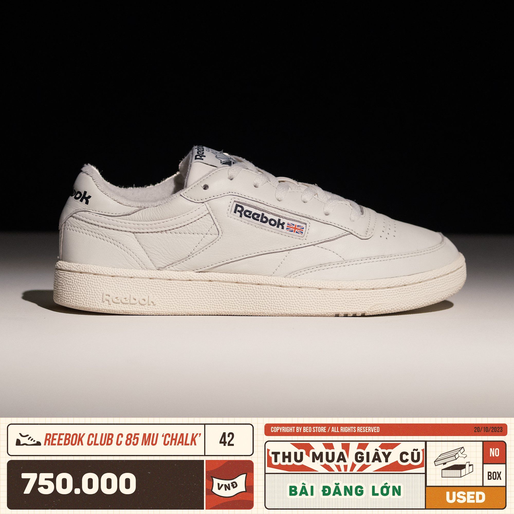 reebok club c 85 mu chalk