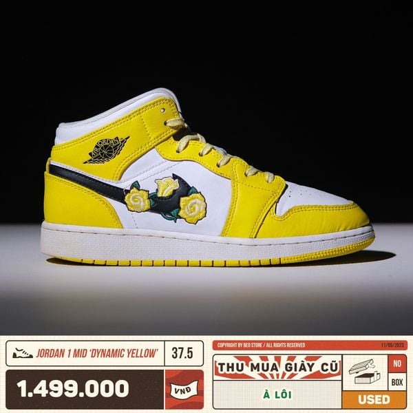 JORDAN 1 MID DYNAMIC YELLOW FLORAL - 37.5