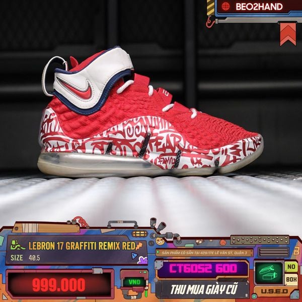 LEBRON 17 GRAFFITI REMIX RED - CT6052 600 - 40.5