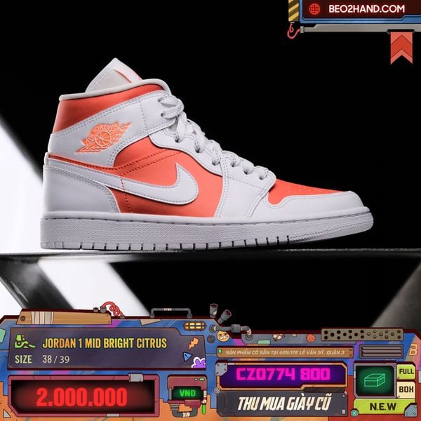 JORDAN 1 MID BRIGHT CITRUS - 38/39