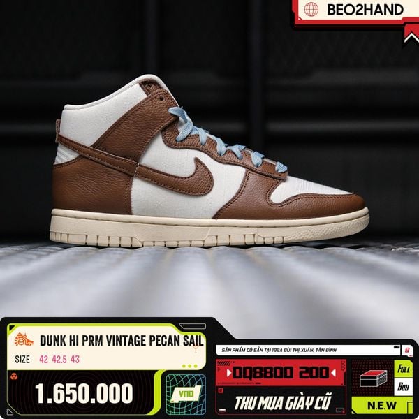 DUNK HI PRM VINTAGE PECAN SAIL - DQ8800 200 - 42 , 42.5 , 43
